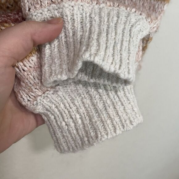 Madewell Striped Pullover Sweater Sz XL  Knit Crew Neck Rainbow Cozy Retro - Picture 7 of 11